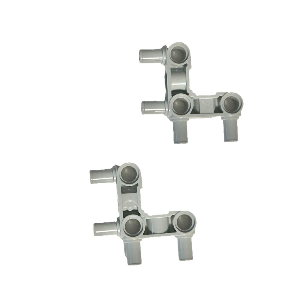 LEGO (2 pcs) 4 Corner Connector Lt Grey Part # 55615 Technic Accessories (NWOT)